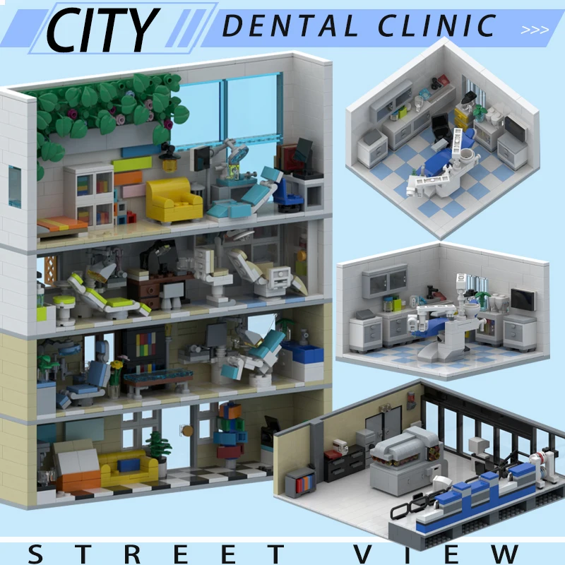 MOC City Street View Dental Clinic Building Blocks Furniture Computer Lab Hospital Laboratory Accessories Bricks Christmas Gift 
MOC City Street View Dental Clinic Building Blocks Furniture Computer Lab Hospital Laboratory Accessories Bricks Christmas Gift