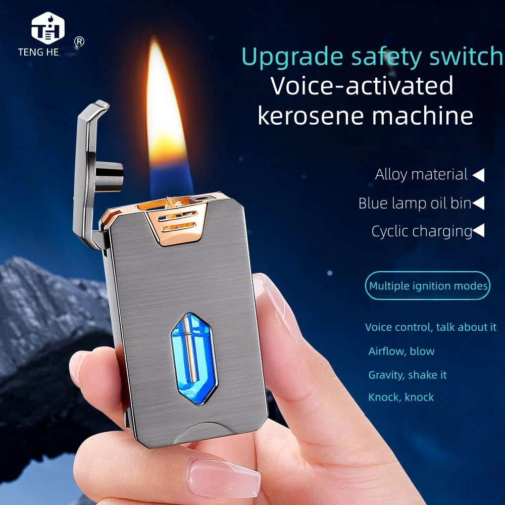Intelligent Voice Controlled Induction Safety Switch Metal Lighter Multiple Ignition Methods Type-C Charging Men Exquisite Gift
Intelligent Voice Controlled Induction Safety Switch Metal Lighter Multiple Ignition Methods Type-C Charging Men Exquisite Gift