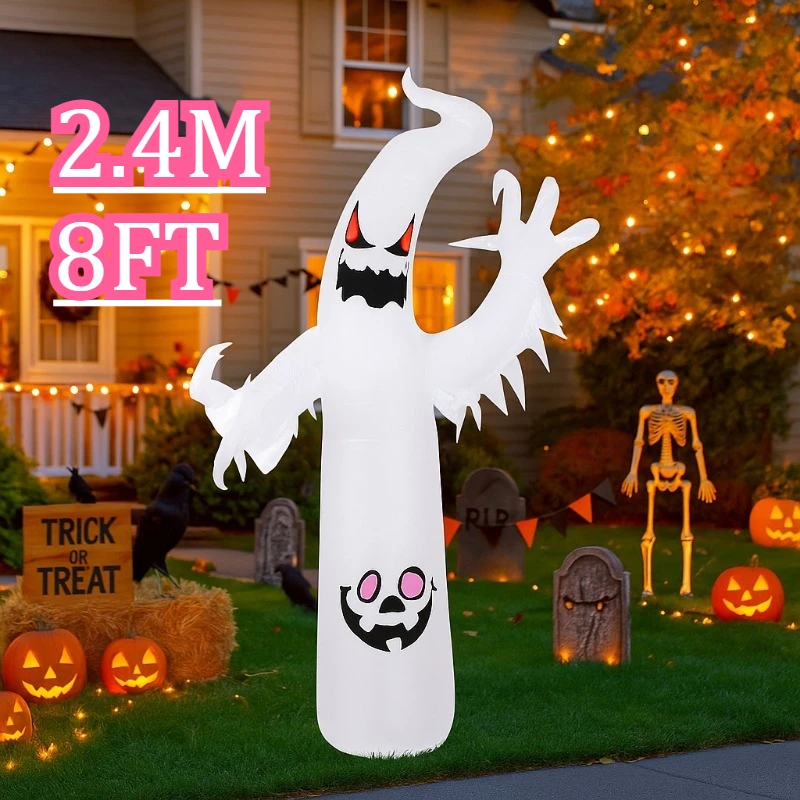 8 футов уличные праздничные украшения Хэллоуин надувные игрушки пламя белый призрак солнечное терминальное украшение со светодиодной подсветкой модель газона декор
8 футов уличные праздничные украшения Хэллоуин надувные игрушки пламя белый призрак солнечное терминальное украшение со светодиодной подсветкой модель газона декор