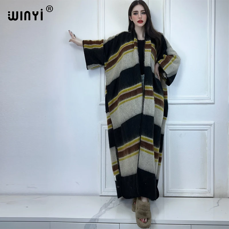 WINYI африканский полосатый принт для мытья полов, длинный зимний кардиган, женское кимоно, праздничное платье, абайя, Дубай, роскошные зимние наряды для женщин, пальто
WINYI африканский полосатый принт для мытья полов, длинный зимний кардиган, женское кимоно, праздничное платье, абайя, Дубай, роскошные зимние наряды для женщин, пальто