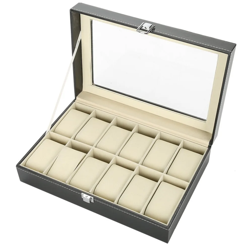 Elegant 12 Slots Watch Box Portable Multi-Function Watch Case Stylish Durable Display Box Storage
Elegant 12 Slots Watch Box Portable Multi-Function Watch Case Stylish Durable Display Box Storage