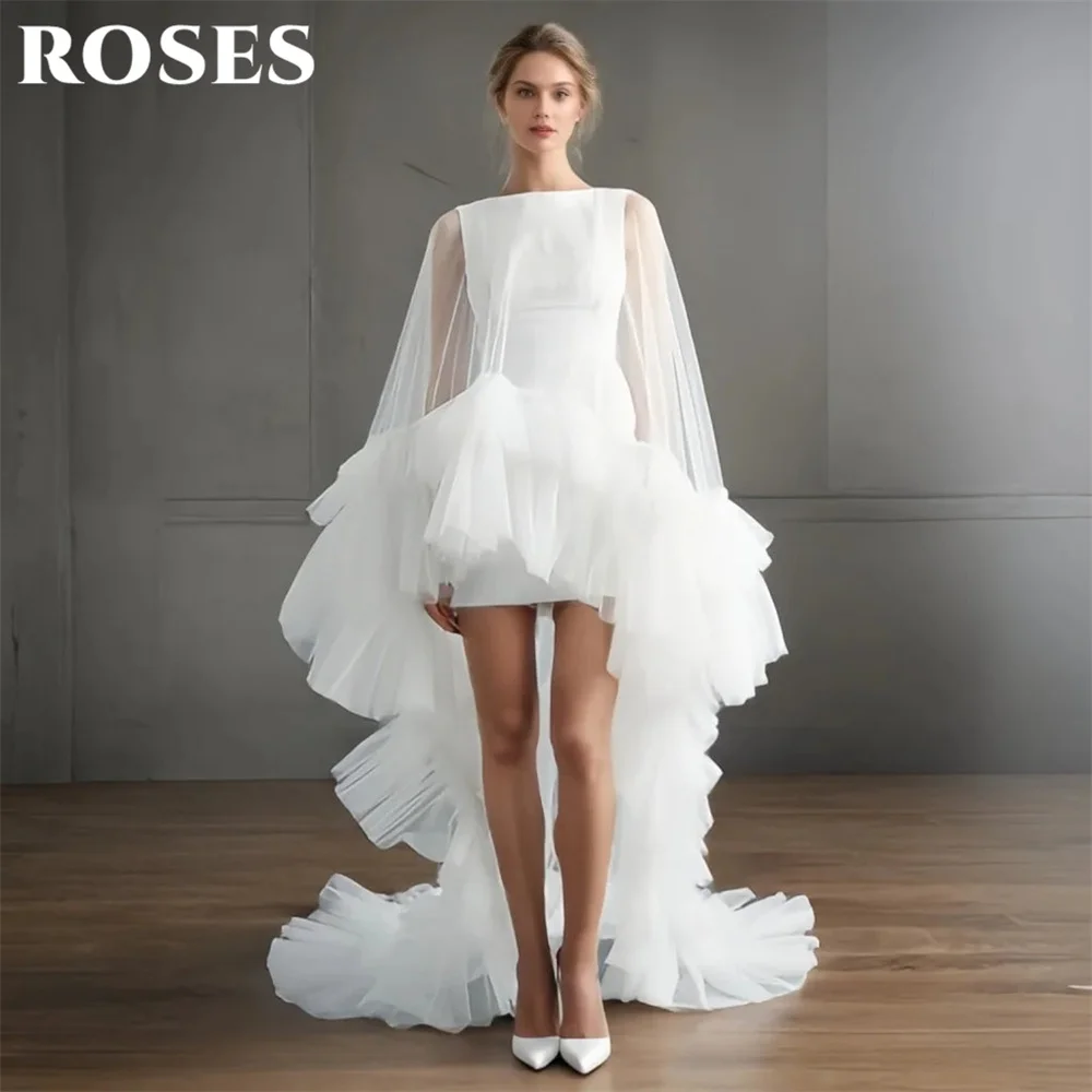 ROSES White Elegant Prom Dresses Regular Sleeve Net Formal Gown O-neck Pleats A-line Tulle Evening Dress Gown 프롬 드레스 Customized
ROSES White Elegant Prom Dresses Regular Sleeve Net Formal Gown O-neck Pleats A-line Tulle Evening Dress Gown 프롬 드레스 Customized