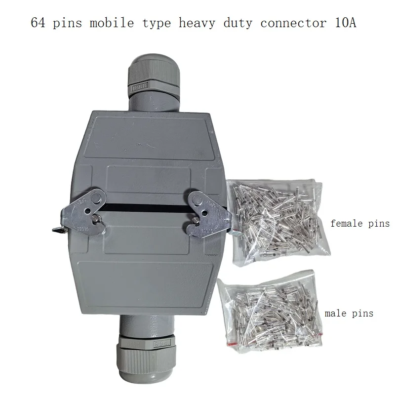64 pins mobile type heavy duty connector 250V/10A HDC-HDD-064 Waterproof plug and socket industrial connector crimp terminal
64 pins mobile type heavy duty connector 250V/10A HDC-HDD-064 Waterproof plug and socket industrial connector crimp terminal