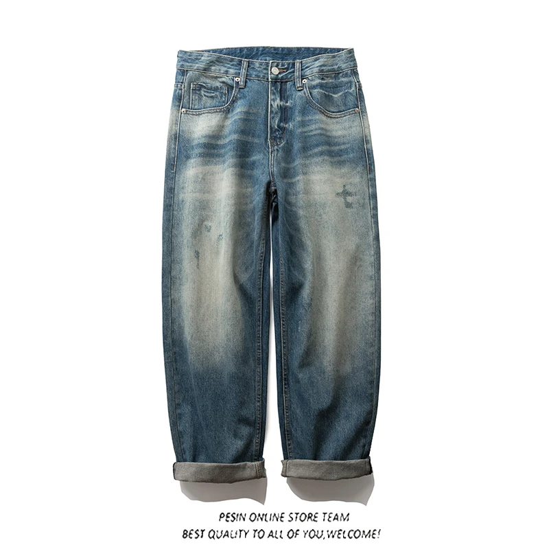 American Sle Vintage Heavy Waed Men's Loose Straight Leg Jeans Casual Long Trousers Wide Leg Denim Pants mid Waist Button...
American Sle Vintage Heavy Waed Men's Loose Straight Leg Jeans Casual Long Trousers Wide Leg Denim Pants mid Waist Button...