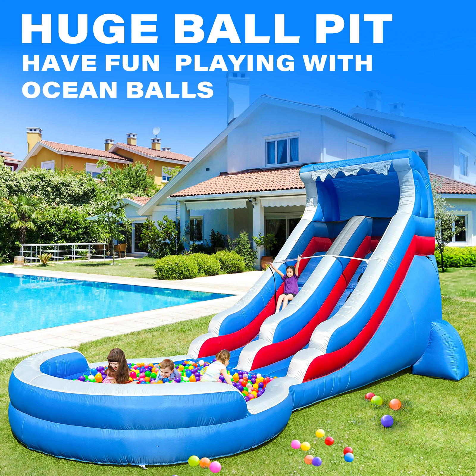 Blue White Red Oxford Water Slide Summer Outdoor Water Toy for Backyard Poolside Fun Games Entertainment
Blue White Red Oxford Water Slide Summer Outdoor Water Toy for Backyard Poolside Fun Games Entertainment