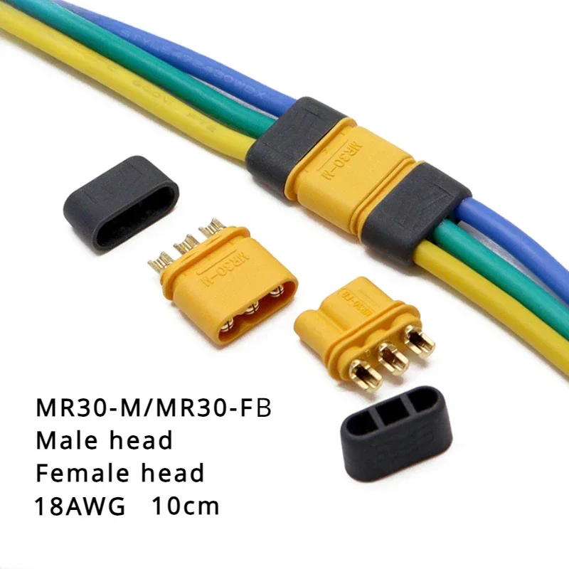 MR30-M/F Male And Female Three-Pronged Connector With Sheathing High Temperature Resistant Model Airplane Plug Three-Hole ESC
MR30-M/F Male And Female Three-Pronged Connector With Sheathing High Temperature Resistant Model Airplane Plug Three-Hole ESC