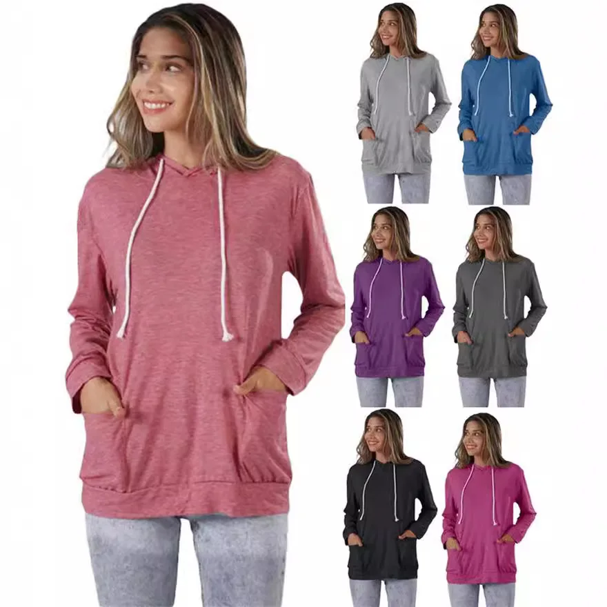 European American New Fashion Women's Simple Basic Long Sleeve Hooded Sports Pullover Sweatshirts Female Clothes Hoodies Tops
European American New Fashion Women's Simple Basic Long Sleeve Hooded Sports Pullover Sweatshirts Female Clothes Hoodies Tops