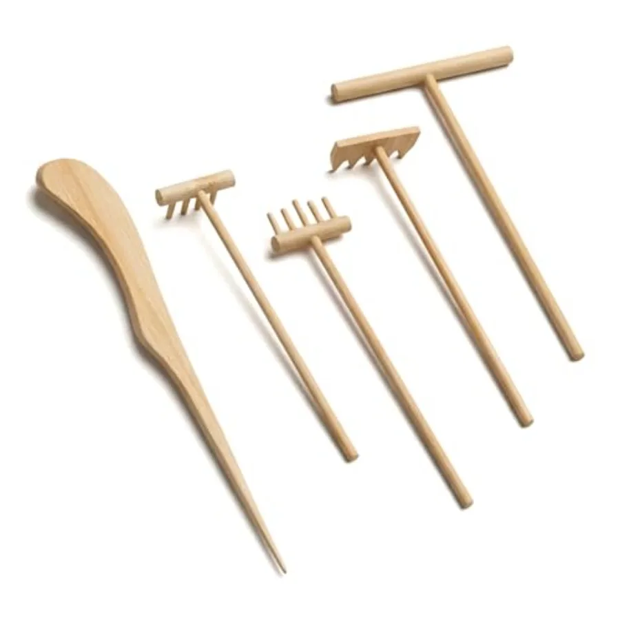 5 Packs Mini Zen Garden Accessories for Desk Small Hand Rake for Gardening Rock Sand Tray Tools Desktop Decor in Beige and Gree
5 Packs Mini Zen Garden Accessories for Desk Small Hand Rake for Gardening Rock Sand Tray Tools Desktop Decor in Beige and Gree