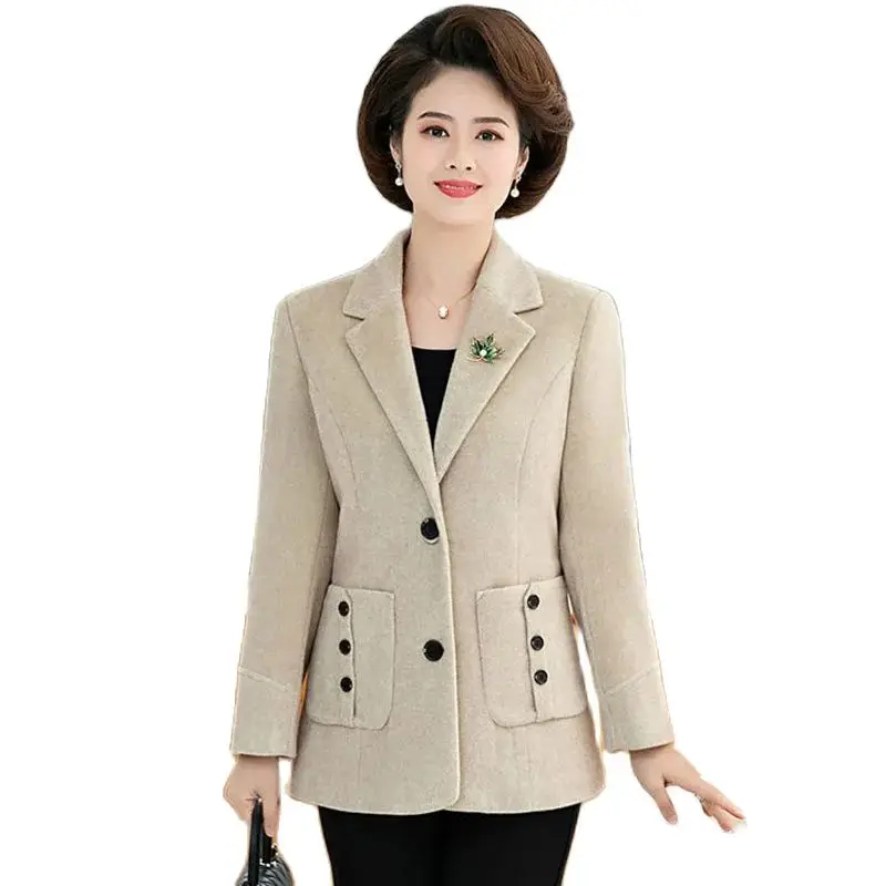 Middle-aged Mother Slim Woolen Coat Ladies Spring And Autumn New Large Size Loose Casual Warm Fashion Coat Female Tide 5xl.
Middle-aged Mother Slim Woolen Coat Ladies Spring And Autumn New Large Size Loose Casual Warm Fashion Coat Female Tide 5xl.