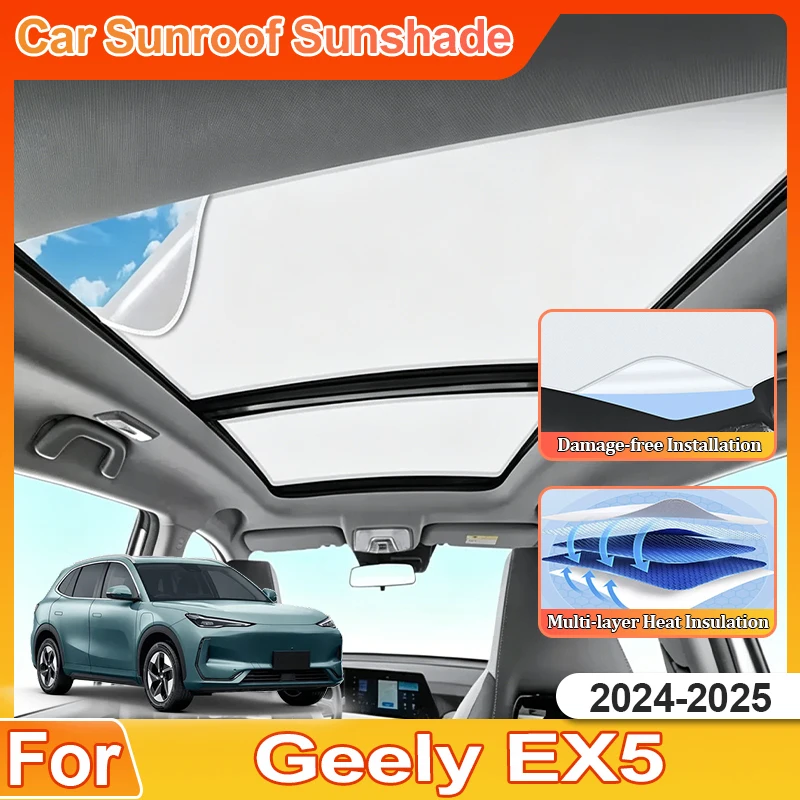 Car Sunroof Cover For Geely EX5 Accessories 2024 2025 Galaxy E5 Sky Curtain Sunshade Electrostatic Adsorption Heat Insulation
Car Sunroof Cover For Geely EX5 Accessories 2024 2025 Galaxy E5 Sky Curtain Sunshade Electrostatic Adsorption Heat Insulation