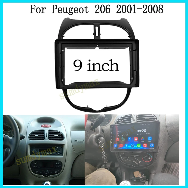 9-дюймовый большой экран 2 Din android Автомобильная рамка для Peugeot 206 2000-2008 Автомобильная DVD-рамка Рамка панели радио
9-дюймовый большой экран 2 Din android Автомобильная рамка для Peugeot 206 2000-2008 Автомобильная DVD-рамка Рамка панели радио