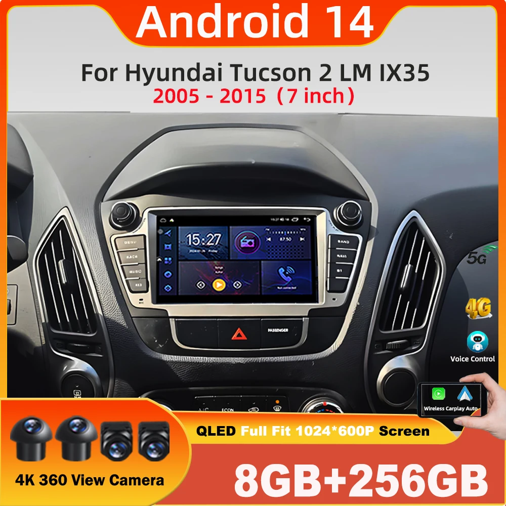 Android 14 для Hyundai Tucson 2 LM IX35 2005-2015 Автомобильный радиоприемник Мультимедийный видеоплеер Навигация GPS Стерео Беспроводной Carplay DSP
Android 14 для Hyundai Tucson 2 LM IX35 2005-2015 Автомобильный радиоприемник Мультимедийный видеоплеер Навигация GPS Стерео Беспроводной Carplay DSP