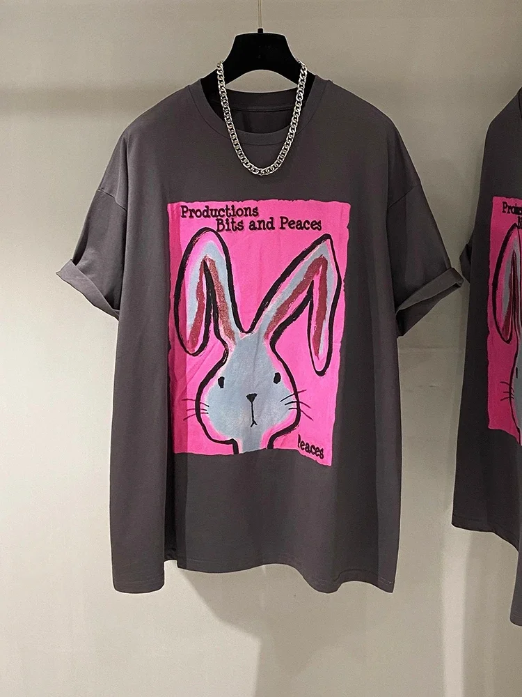 2024 New Dark Grey Summer Fashion Printed Sweet Female T-shirts New O-neck Spell Color Simple Casual Street Loose Women T-shirts
2024 New Dark Grey Summer Fashion Printed Sweet Female T-shirts New O-neck Spell Color Simple Casual Street Loose Women T-shirts