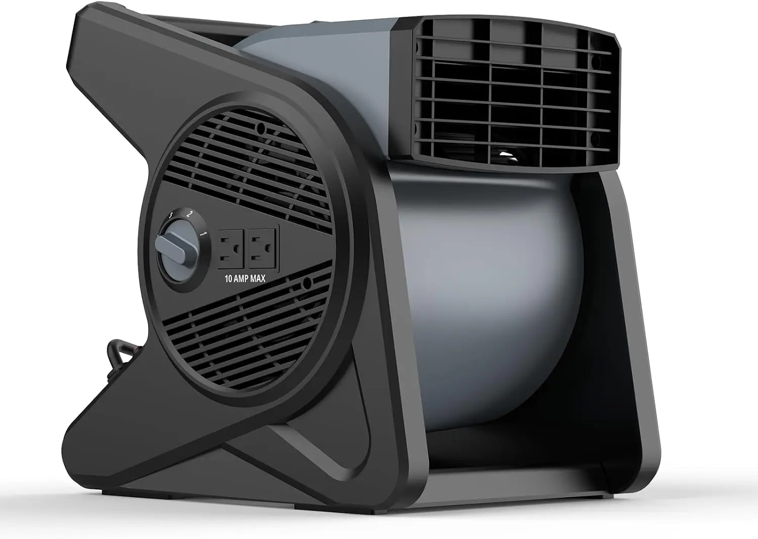 15 Inch High Velocity Utility Fan, Grey, for Job Site, Home and Garage, 375 CFM, 3-Speed, 270° Pivot, 2 Outlets
15 Inch High Velocity Utility Fan, Grey, for Job Site, Home and Garage, 375 CFM, 3-Speed, 270° Pivot, 2 Outlets