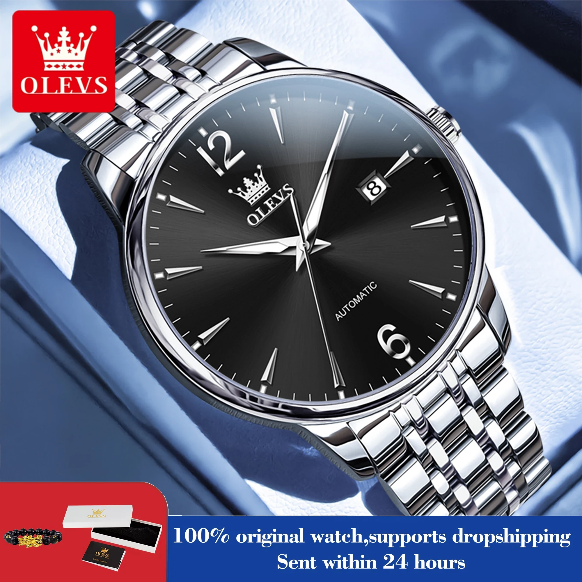 OLEVS 6741 часы для мужчин, оригинальные модные брендовые автоматические механические часы, мужские часы с датой, подарки, водонепроницаемые светящиеся
OLEVS 6741 часы для мужчин, оригинальные модные брендовые автоматические механические часы, мужские часы с датой, подарки, водонепроницаемые светящиеся
