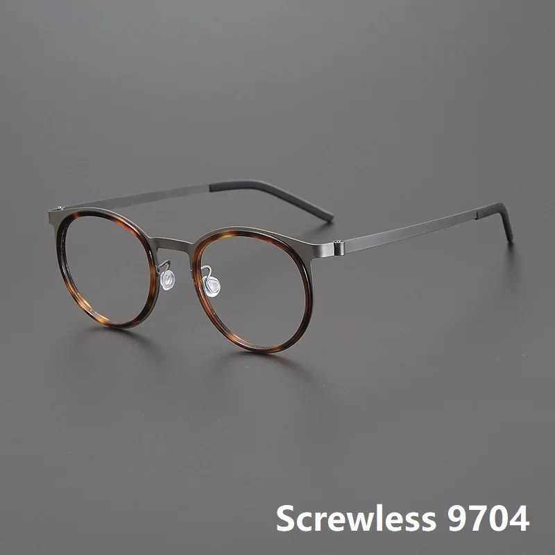 Retro Round Screwless Eyeglasses Titanium Acetate Ultralight Glasses Frame Men Women Fashion Classic Denmark Design 9704
Retro Round Screwless Eyeglasses Titanium Acetate Ultralight Glasses Frame Men Women Fashion Classic Denmark Design 9704