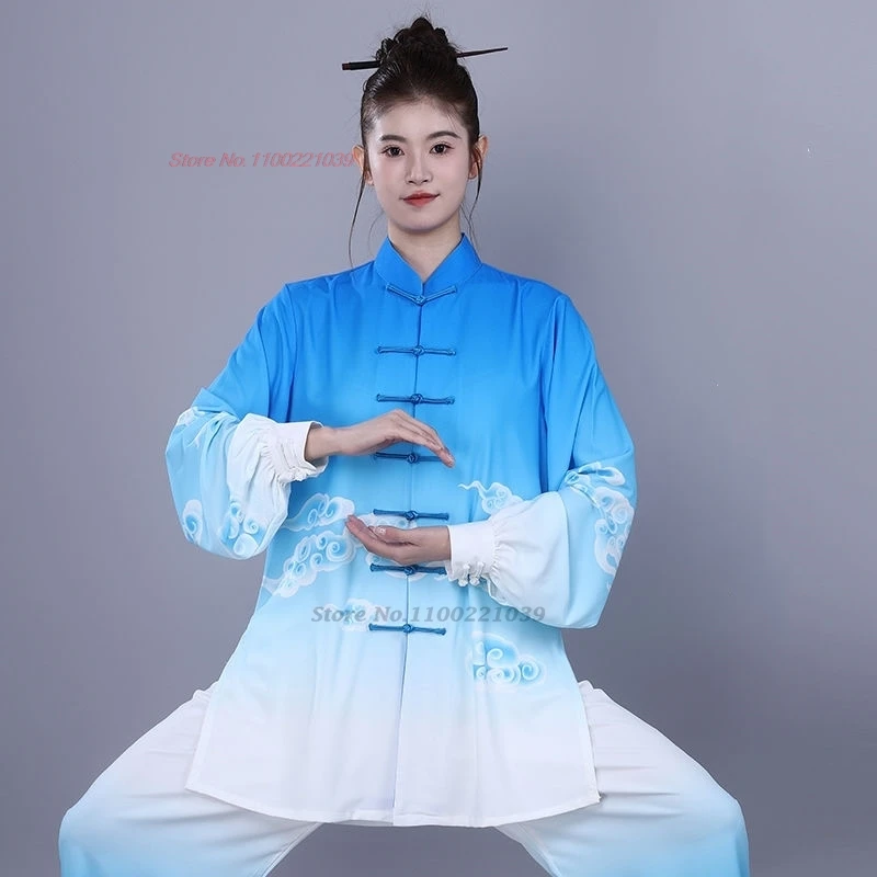 2026 chinese kung fu tai chi martial arts clothing wushu training exercise uniform flower print gradient color tops+pants set
2026 chinese kung fu tai chi martial arts clothing wushu training exercise uniform flower print gradient color tops+pants set