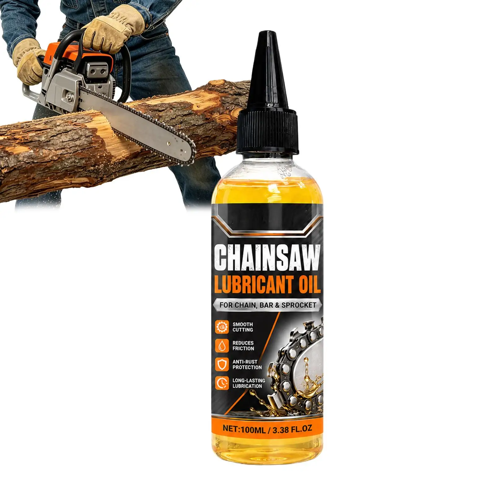 Chain Saw Bar & Chain Oil 100ml High-Temperature Resistant Lubricant Anti-Wear Anti-Corrosion for Gas/Electric Chainsaws
Chain Saw Bar & Chain Oil 100ml High-Temperature Resistant Lubricant Anti-Wear Anti-Corrosion for Gas/Electric Chainsaws