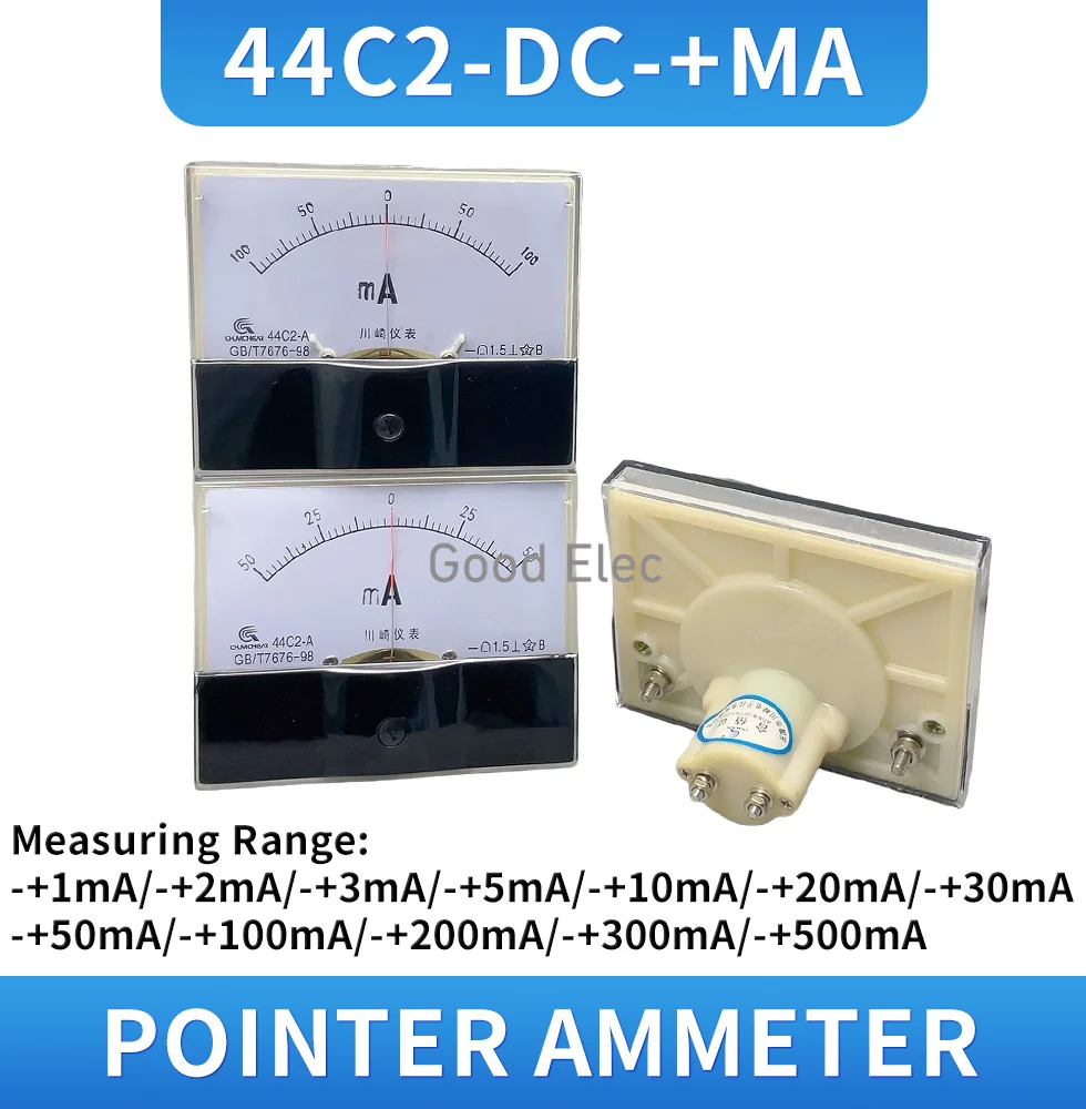 44C2 DC /75mv Amperemeter Gauge Analog Panel AMP Current Meter50mA -0 - 50mA Ammeter 30mA 50mA 100mA 200mA 300mA
44C2 DC /75mv Amperemeter Gauge Analog Panel AMP Current Meter50mA -0 - 50mA Ammeter 30mA 50mA 100mA 200mA 300mA