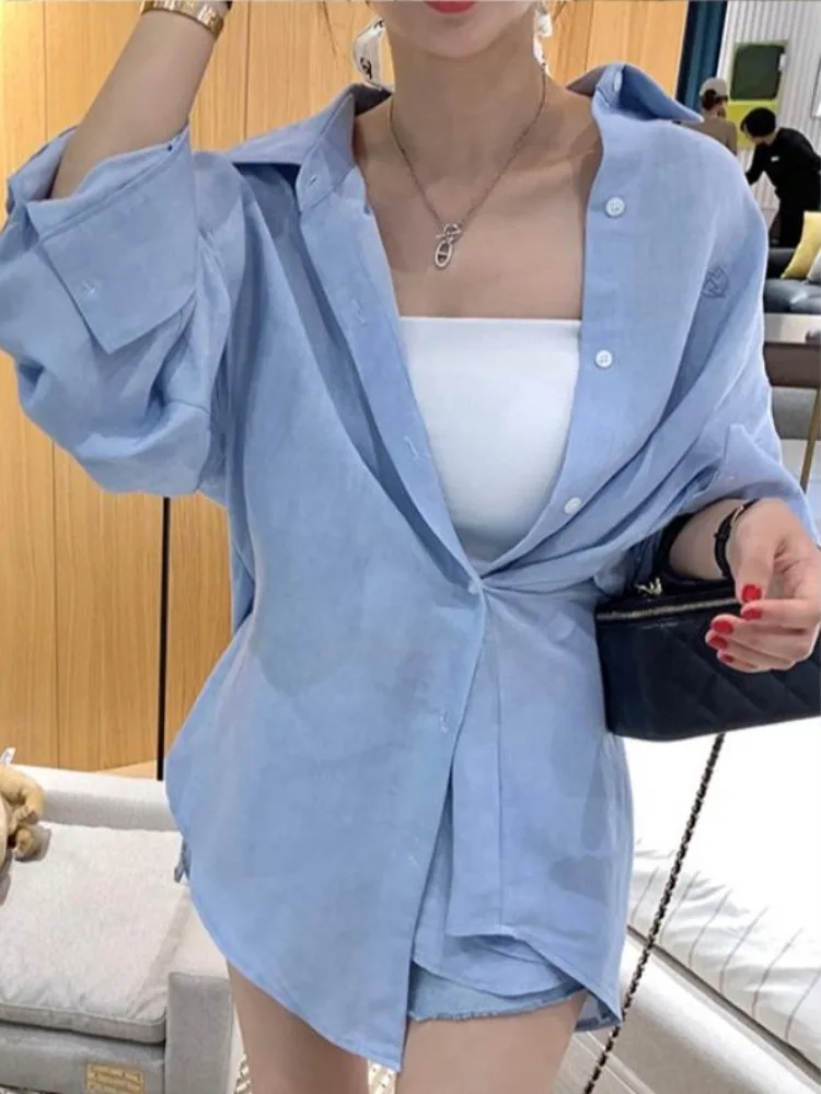Loose Long Sleeve Shirt Women Early Spring New Design Side Buttoned Collar Open Cardigan Outerwear Korean Style Spring Autumn...
Loose Long Sleeve Shirt Women Early Spring New Design Side Buttoned Collar Open Cardigan Outerwear Korean Style Spring Autumn...