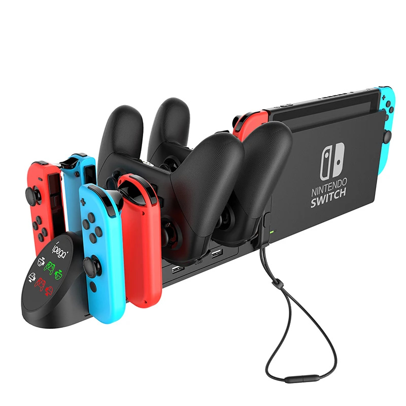 IPEGA Charging Dock 9187 with USB 2.0 Hub, LED Indicator for 4 Switch Joy-Con & 2 Pro Controllers,Portable Charging Base
IPEGA Charging Dock 9187 with USB 2.0 Hub, LED Indicator for 4 Switch Joy-Con & 2 Pro Controllers,Portable Charging Base