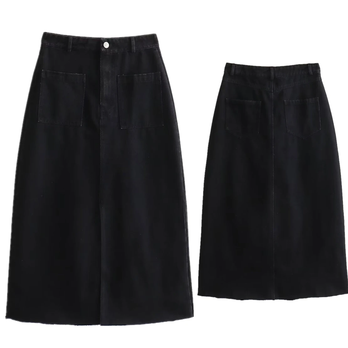 Withered Minimalist Denim Skirt Women High Waist Skirts Womens Pockets A-line Midi
Withered Minimalist Denim Skirt Women High Waist Skirts Womens Pockets A-line Midi