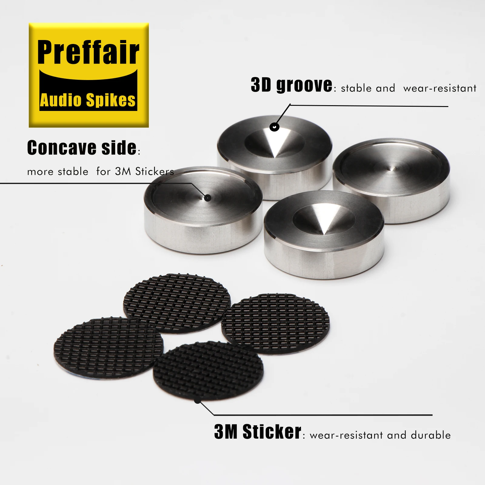 Preffair 24x6mm 4PCS Hifi Audio Speaker AMP/ DAC/ CD Spike Base Pad Isolation Feet Improve Sound Stand
Preffair 24x6mm 4PCS Hifi Audio Speaker AMP/ DAC/ CD Spike Base Pad Isolation Feet Improve Sound Stand