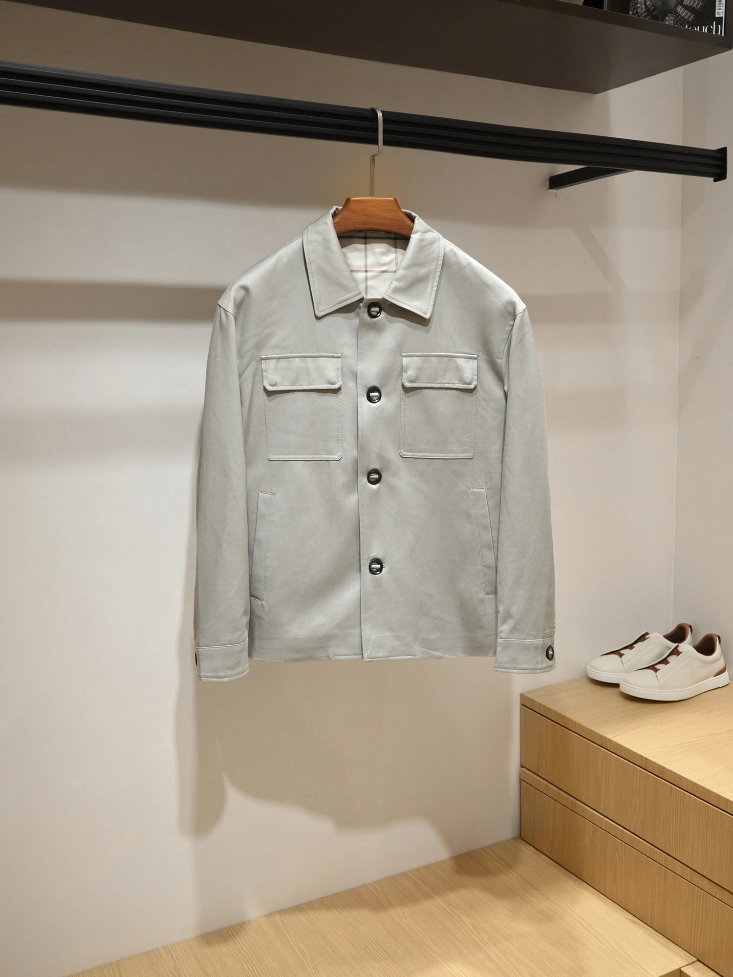 Ele Old Money Sle! High-End Cotton Autumn Winter Men's Single-Button Casual Collar Workwear Jaet Coat 
Ele Old Money Sle! High-End Cotton Autumn Winter Men's Single-Button Casual Collar Workwear Jaet Coat