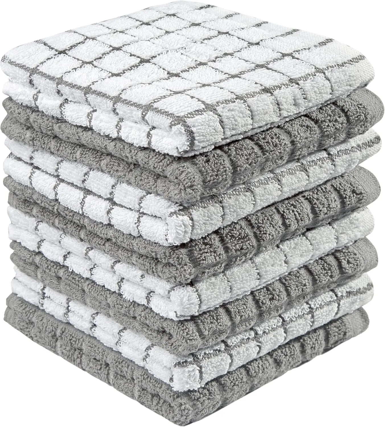 8-Pack Cotton Dish Cloths, 12x12 Inches, Highly Absorbent and Durable Kitchen Towels in Gray
8-Pack Cotton Dish Cloths, 12x12 Inches, Highly Absorbent and Durable Kitchen Towels in Gray