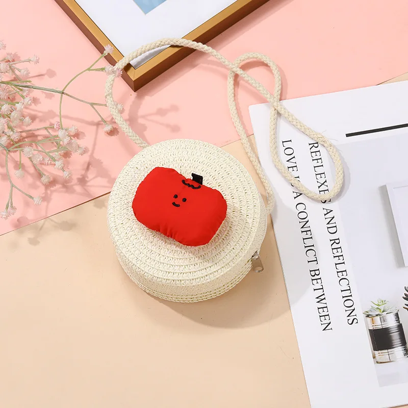 Summer Cute Apple Children's Straw Shoulder Bags Beach Vacation Girls Round Crossbody Bag Portable Kids Handbags Coin Purse
Summer Cute Apple Children's Straw Shoulder Bags Beach Vacation Girls Round Crossbody Bag Portable Kids Handbags Coin Purse