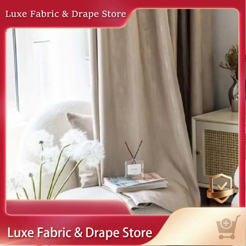 Curtains for Bedroom Living Dining Room French temperament high precision high shading black silk windows
Curtains for Bedroom Living Dining Room French temperament high precision high shading black silk windows
