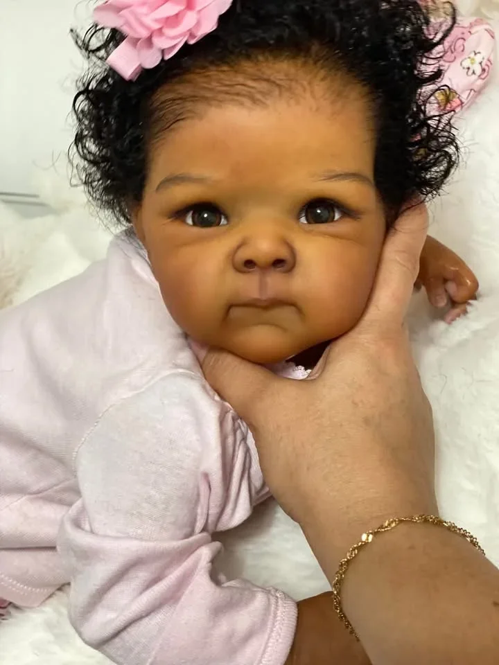 NPK 18inch Reborn Baby Bettie Newborn Doll Lifelike Soft Touch Cuddly Baby Dark Skin Painting 3D Skin with Hand Root Hair
NPK 18inch Reborn Baby Bettie Newborn Doll Lifelike Soft Touch Cuddly Baby Dark Skin Painting 3D Skin with Hand Root Hair
