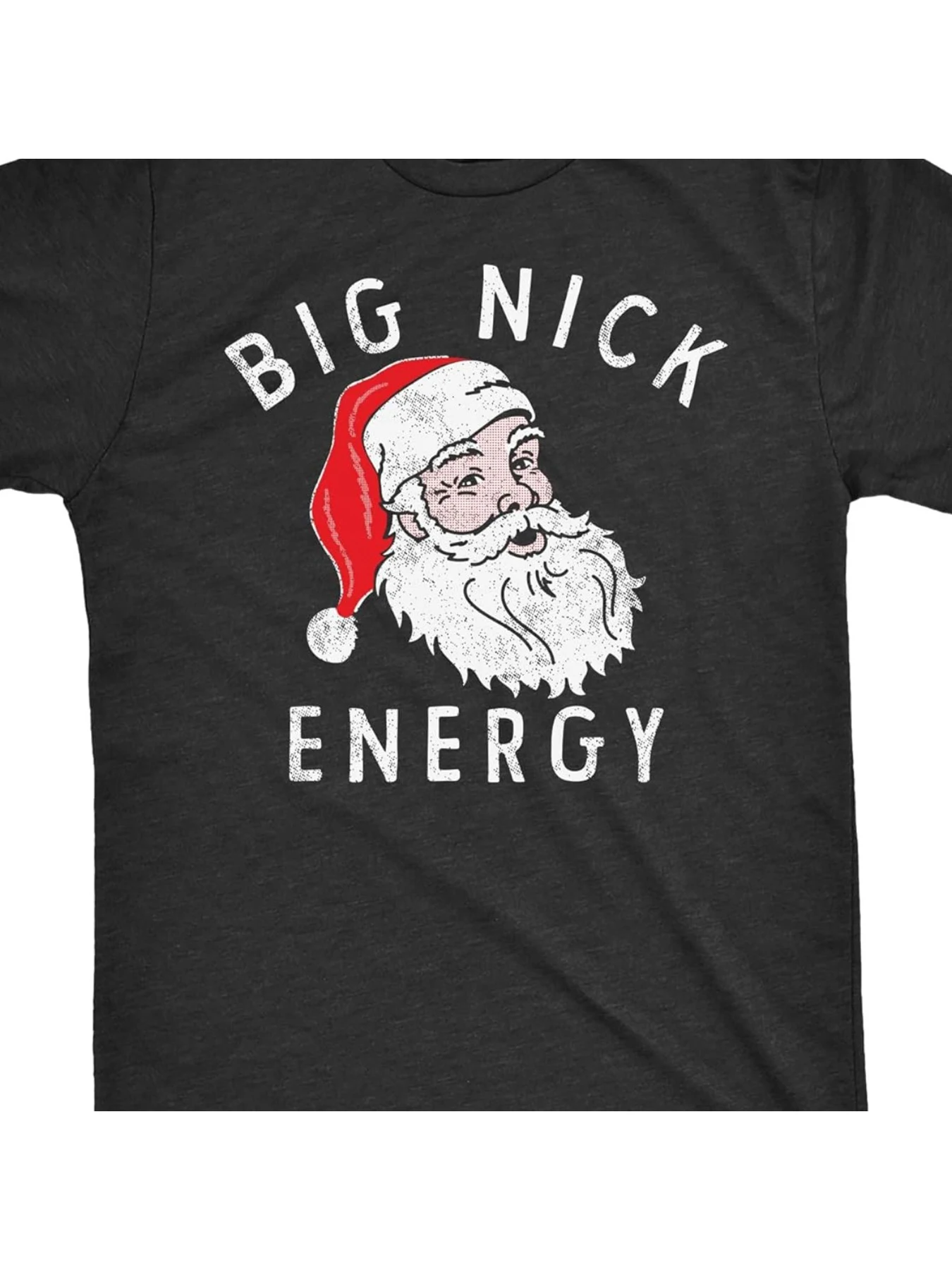 Big Nick Energy Santa Face Design Men and women short sleeve T-shirt black round neck
Big Nick Energy Santa Face Design Men and women short sleeve T-shirt black round neck