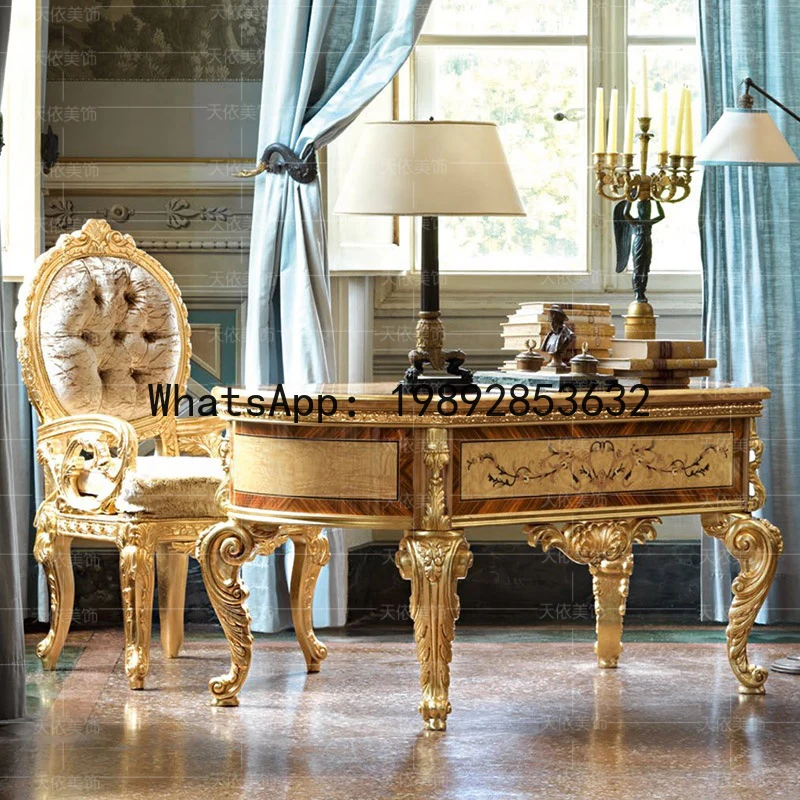 solid wood desk 1.6 meters sticker gold foil study home writing table high foot computer table luxury desk
solid wood desk 1.6 meters sticker gold foil study home writing table high foot computer table luxury desk