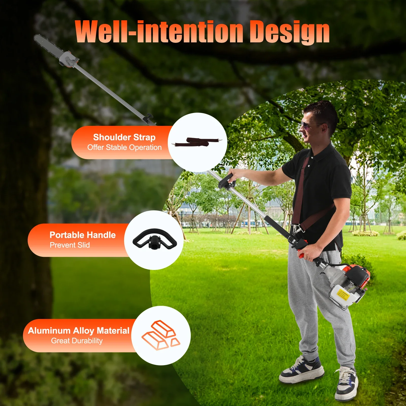 【Popular】52cc Dual Sided Hedge Trimmer With 2-stroke Engine, Portable Electric Pruning Saw,for Agriculture And Garden, 1.25 KW
【Popular】52cc Dual Sided Hedge Trimmer With 2-stroke Engine, Portable Electric Pruning Saw,for Agriculture And Garden, 1.25 KW