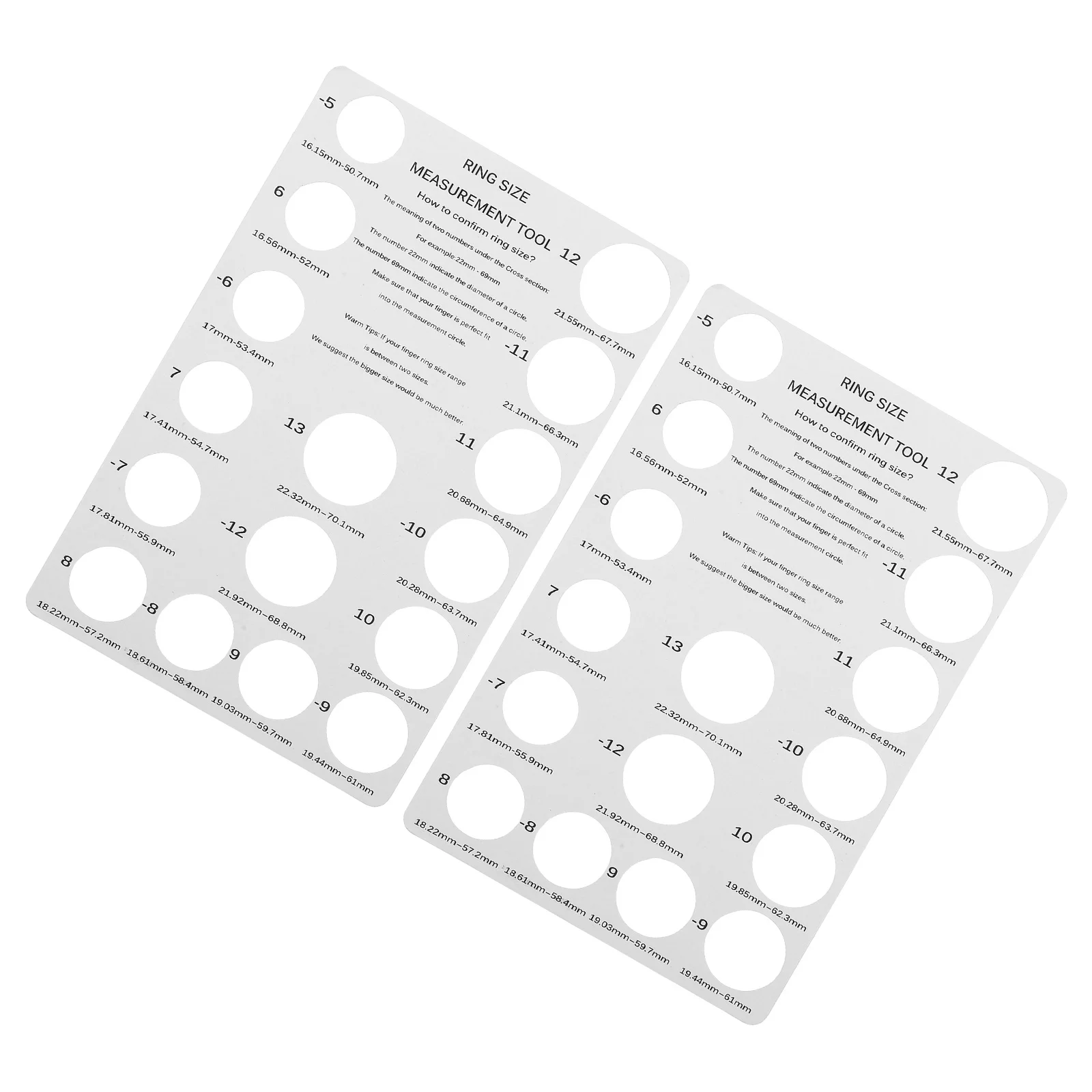2 Pcs Finger Size Gauge Tool Rings Sizing Jewelry Sizers Manual Measuring Board
2 Pcs Finger Size Gauge Tool Rings Sizing Jewelry Sizers Manual Measuring Board