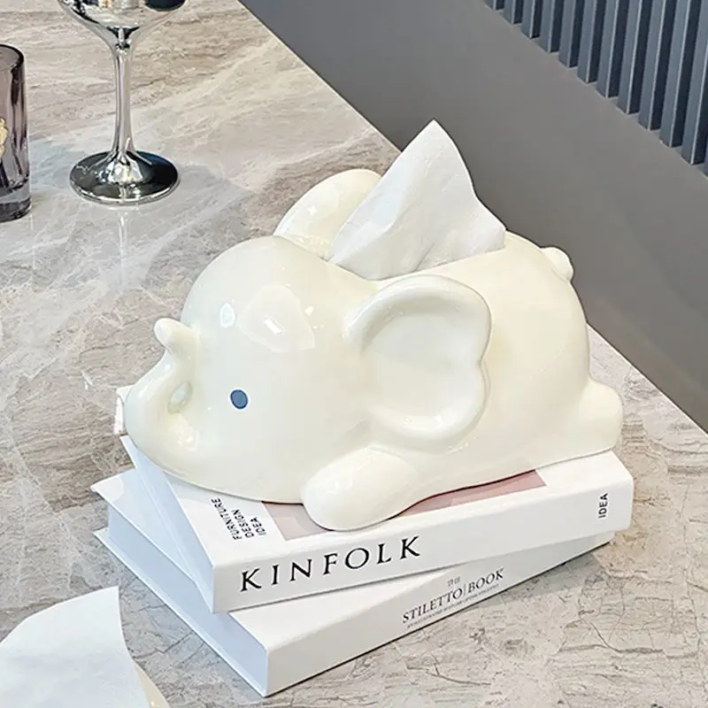 Cute Cartoon Style Ceramic Tissue Box, Elephant White Rabbit Paper Box 
Cute Cartoon Style Ceramic Tissue Box, Elephant White Rabbit Paper Box