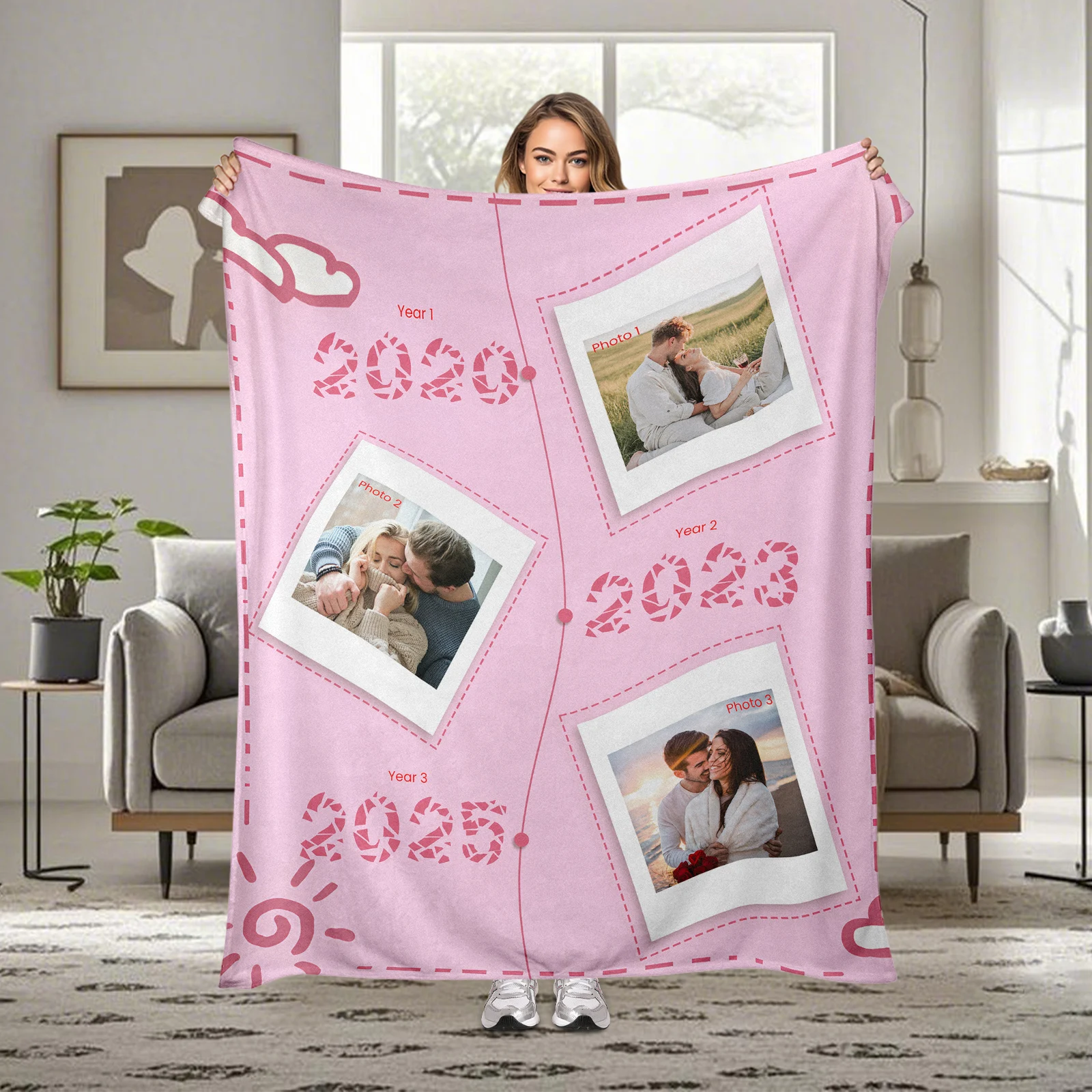 Customize A Blanket That Features Three Photos With Touching Blessings Written Beside Them For Lasting Bonds
Customize A Blanket That Features Three Photos With Touching Blessings Written Beside Them For Lasting Bonds