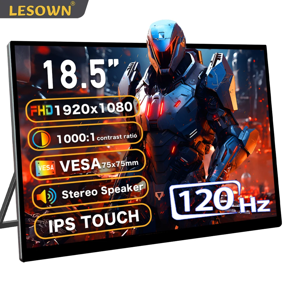 LESOWN 18,5 дюймовый 120 Гц сенсорный портативный монитор 1920x1080 ультратонкий IPS VESA Type C ноутбук второй экран игровой дисплей
LESOWN 18,5 дюймовый 120 Гц сенсорный портативный монитор 1920x1080 ультратонкий IPS VESA Type C ноутбук второй экран игровой дисплей