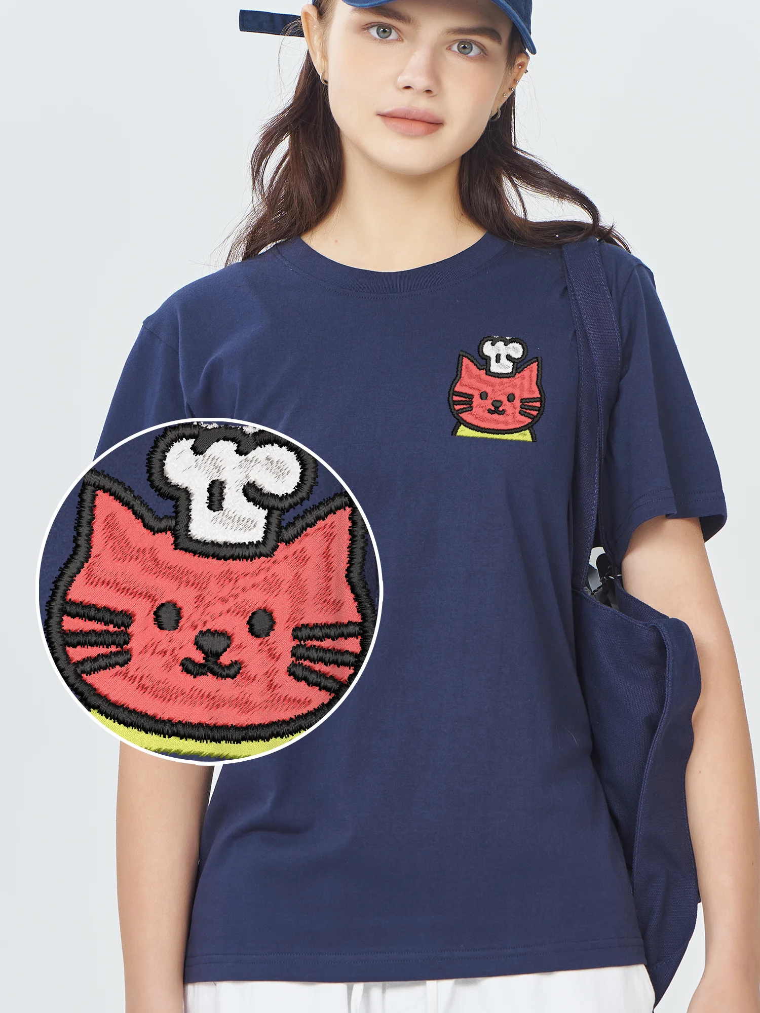 Cute Cat Chef Embroidered Tshirts Graphic Tee Cotton Fashionable Trendy StreetwearEmbroidery T-Shirt For Men Women
Cute Cat Chef Embroidered Tshirts Graphic Tee Cotton Fashionable Trendy StreetwearEmbroidery T-Shirt For Men Women