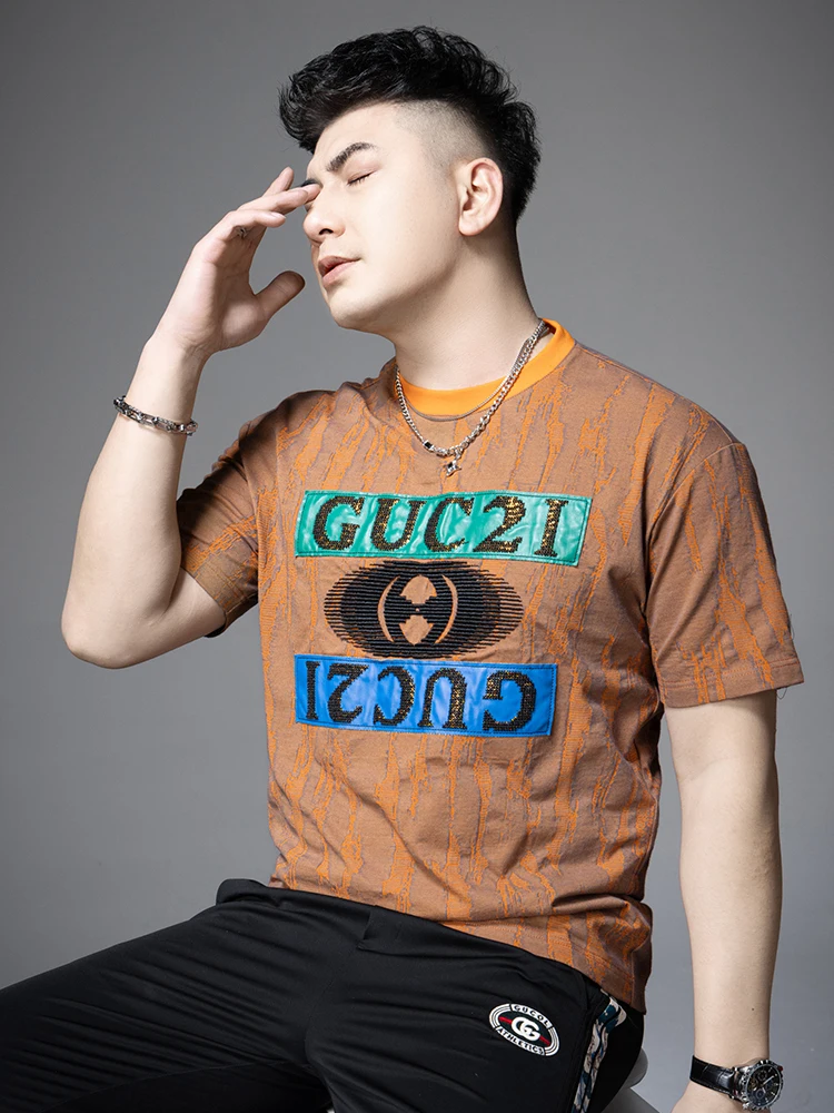 Мужская свободная футболка с коротким рукавом, летняя, модная, новинка 2026 года, с буквенным принтом, повседневная, удобная, из смесового полиэстера и хлопка
Мужская свободная футболка с коротким рукавом, летняя, модная, новинка 2026 года, с буквенным принтом, повседневная, удобная, из смесового полиэстера и хлопка