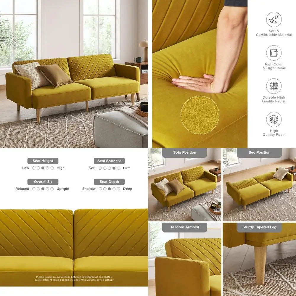 mid-century modern futon sofa bed: compact couch, sleeper loveseat for living room
mid-century modern futon sofa bed: compact couch, sleeper loveseat for living room
