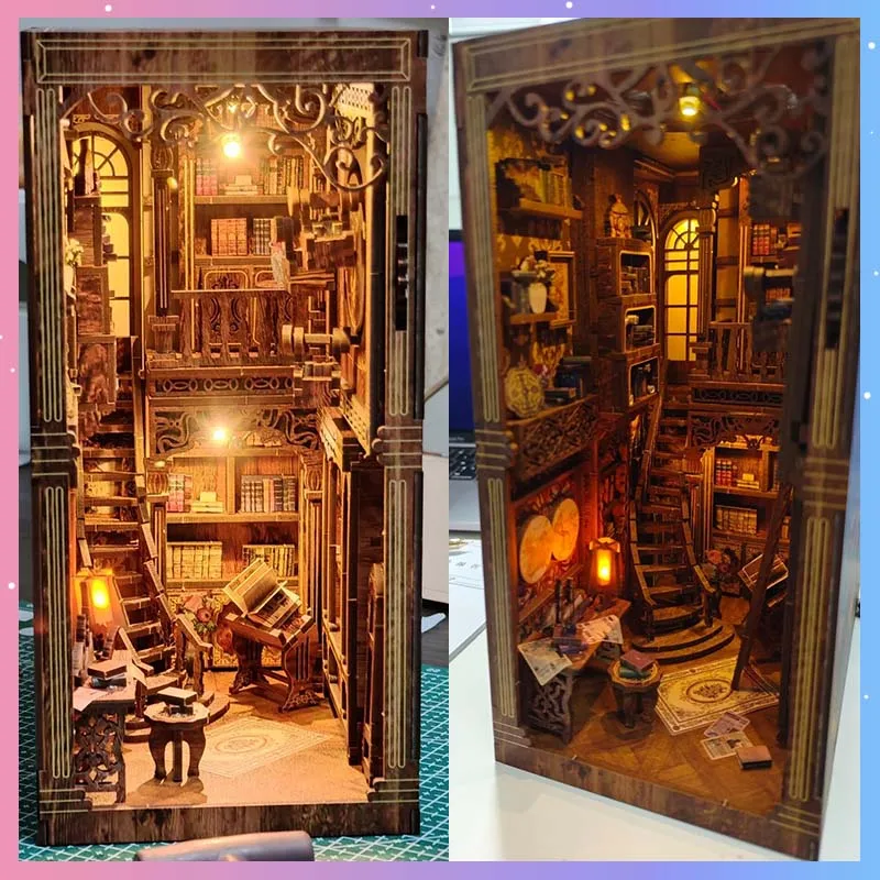 DIY Book Nook Ancient Book Collection Room 3D Wooden Handmade Assembled Model Building Kits Desktop Decor Gift For Adult Hobby
DIY Book Nook Ancient Book Collection Room 3D Wooden Handmade Assembled Model Building Kits Desktop Decor Gift For Adult Hobby