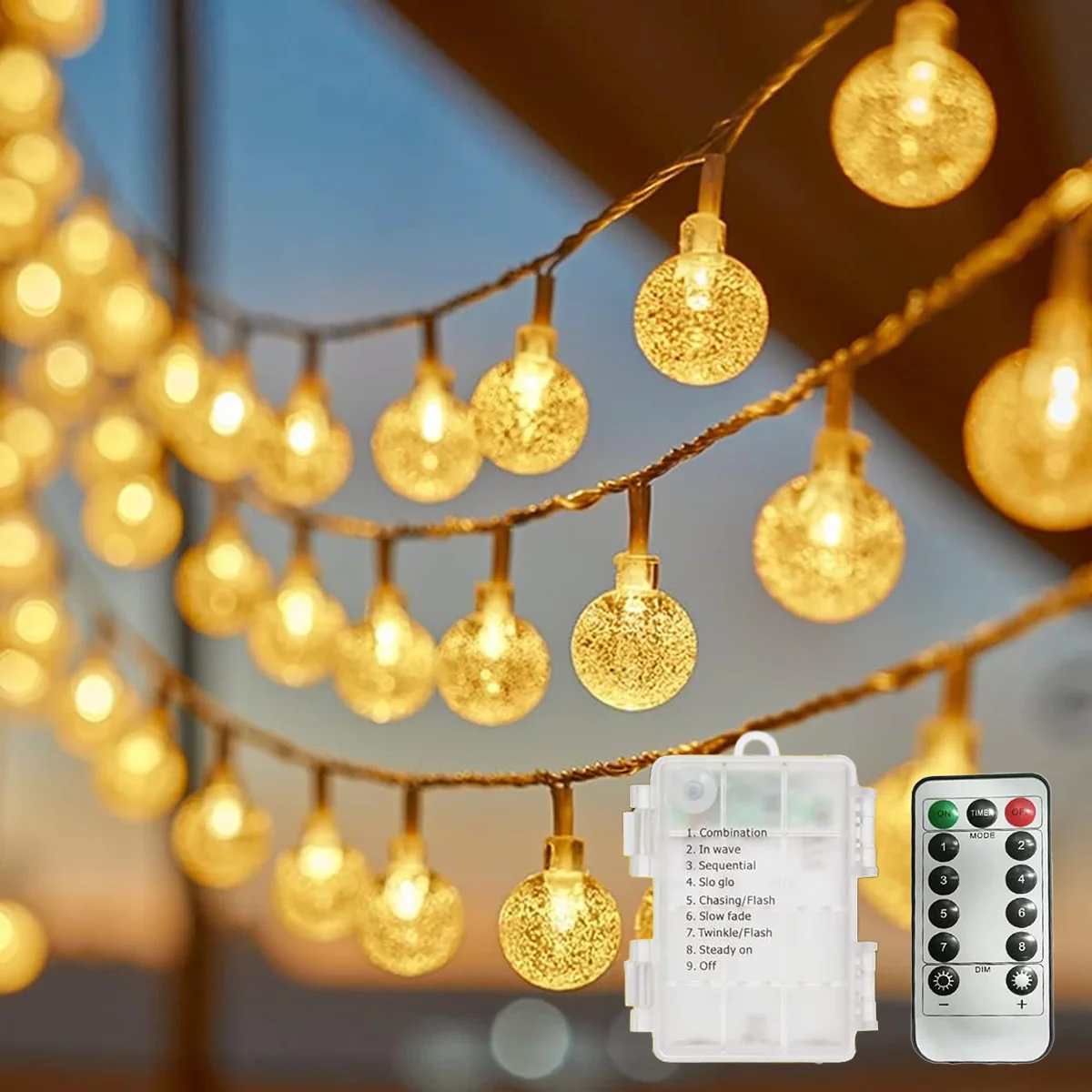 1PC 10M100LED waterproof box bubble ball string light with remote control, suitable for garden, party, festival decoration.
1PC 10M100LED waterproof box bubble ball string light with remote control, suitable for garden, party, festival decoration.