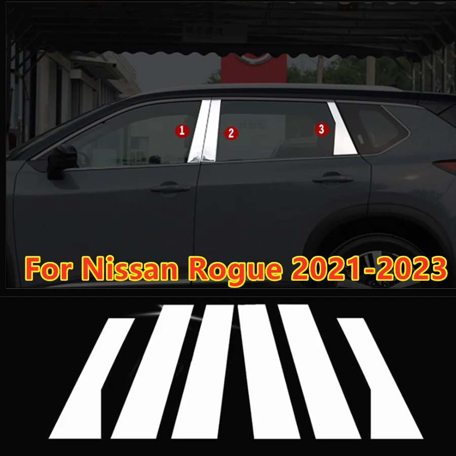 For Nissan Rogue 2021-2025 Chrome Steel Pillar Posts Set Door Trim Cover 6Pcs
For Nissan Rogue 2021-2025 Chrome Steel Pillar Posts Set Door Trim Cover 6Pcs
