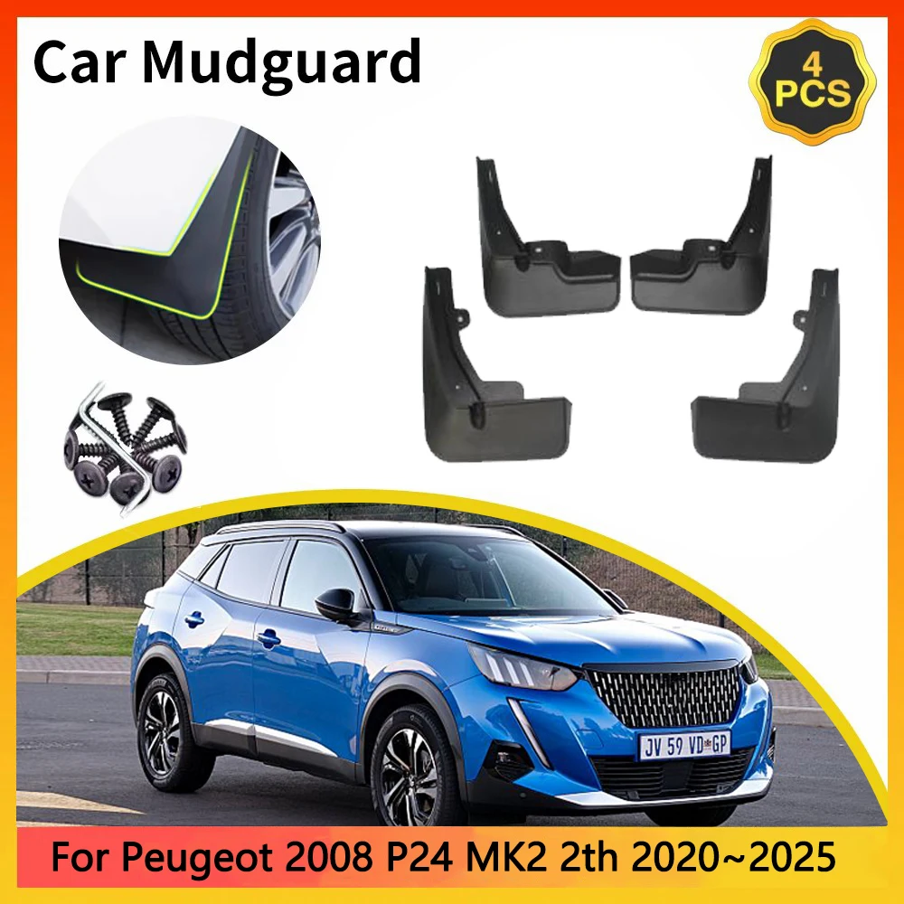 For Peugeot 2008 P24 MK2 2th 2020~2025 2021 2022 2023 2024 Car Mudguards Mudflap Mudguard Splash Guards Mud Flaps Fender Auto
For Peugeot 2008 P24 MK2 2th 2020~2025 2021 2022 2023 2024 Car Mudguards Mudflap Mudguard Splash Guards Mud Flaps Fender Auto