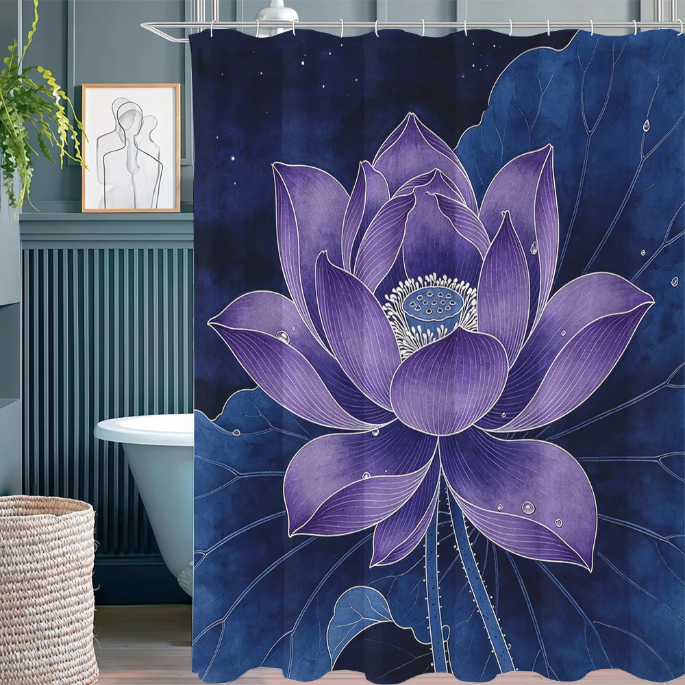 Elegant Lotus Floral Pattern Polyester Shower Curtain Tropical Waterproof Bathroom Home Decor Accent Design
Elegant Lotus Floral Pattern Polyester Shower Curtain Tropical Waterproof Bathroom Home Decor Accent Design