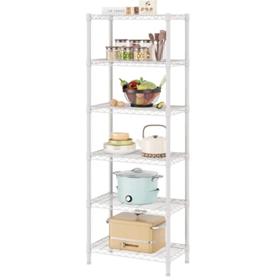6 Tier Adjustable Wire Shelving Unit Metal Storage Rack for Closet Bathroom Pantry Kitchen Garage Laundry Room 12D X 22W X 69.5
6 Tier Adjustable Wire Shelving Unit Metal Storage Rack for Closet Bathroom Pantry Kitchen Garage Laundry Room 12D X 22W X 69.5