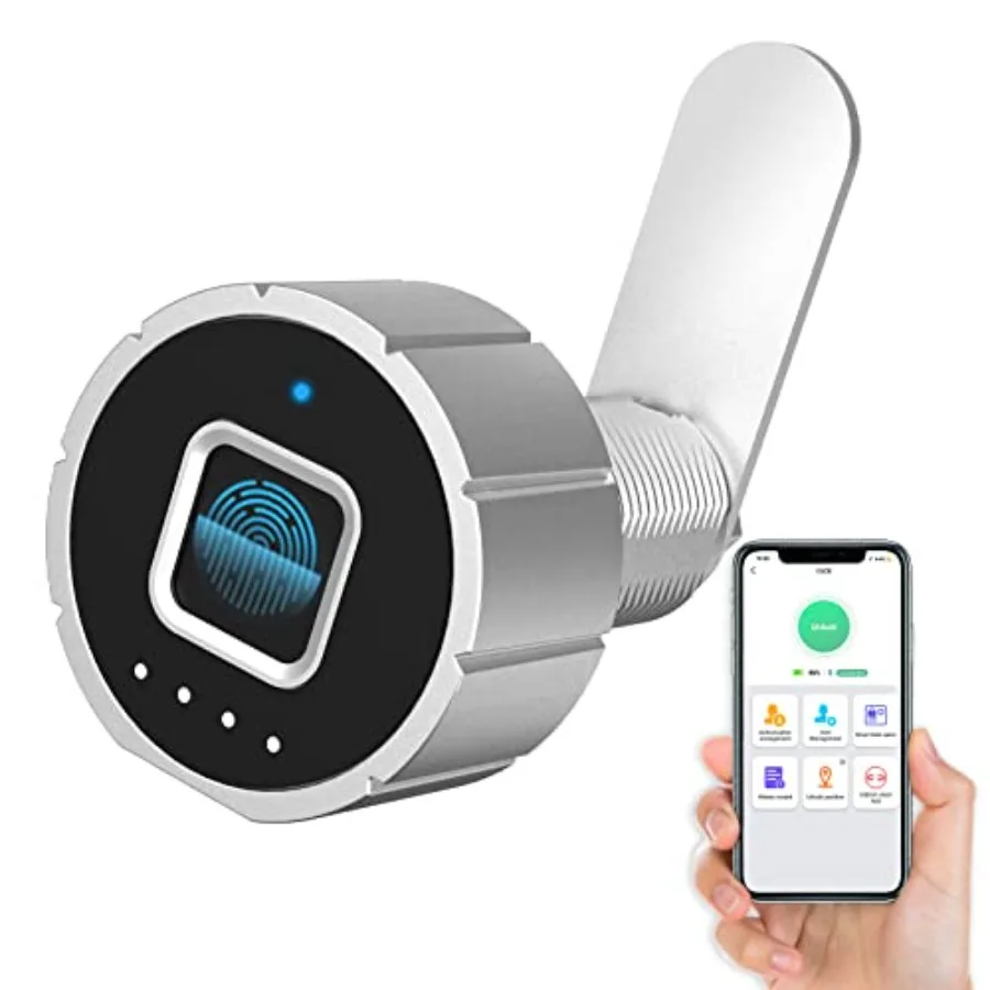 Smart Cabinet Lock 1 1/8" Long Cabinet Cam Lock with Fingerprint Bluetooth APP Digital Keyless Biometric Child Safety Lock for
Smart Cabinet Lock 1 1/8" Long Cabinet Cam Lock with Fingerprint Bluetooth APP Digital Keyless Biometric Child Safety Lock for