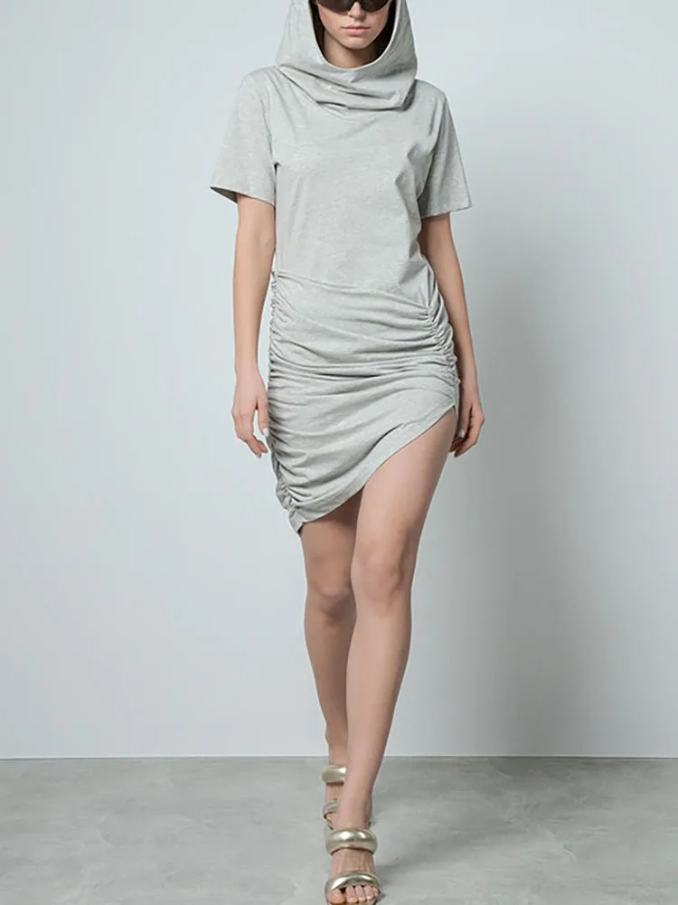 y2k Spring/Summer Simple Hooded Short Sleeve Asymmetric Pleated Womens dresses2024Solid Color elegant and pretty women's dresses
y2k Spring/Summer Simple Hooded Short Sleeve Asymmetric Pleated Womens dresses2024Solid Color elegant and pretty women's dresses